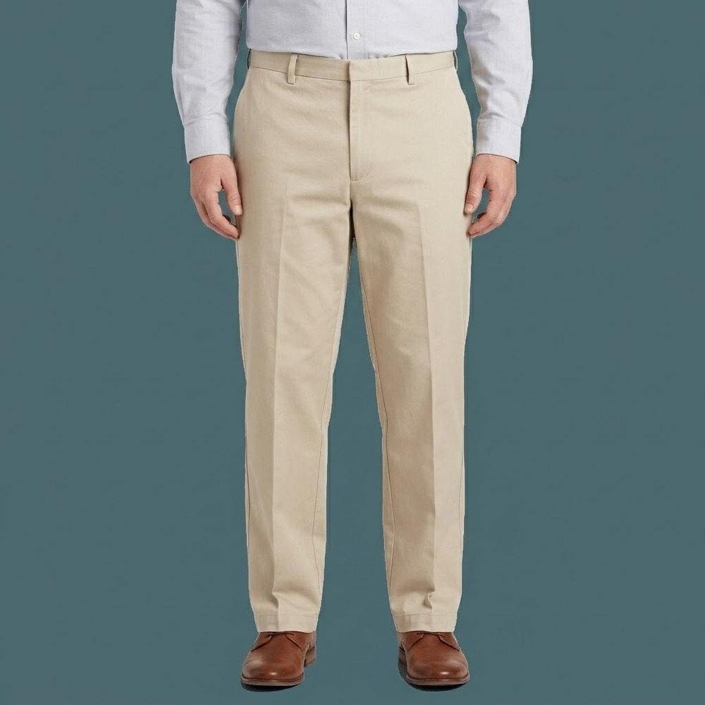 Dockers Men's Khaki Pants Classic Fit Flat Front‎ Cotton 42x30